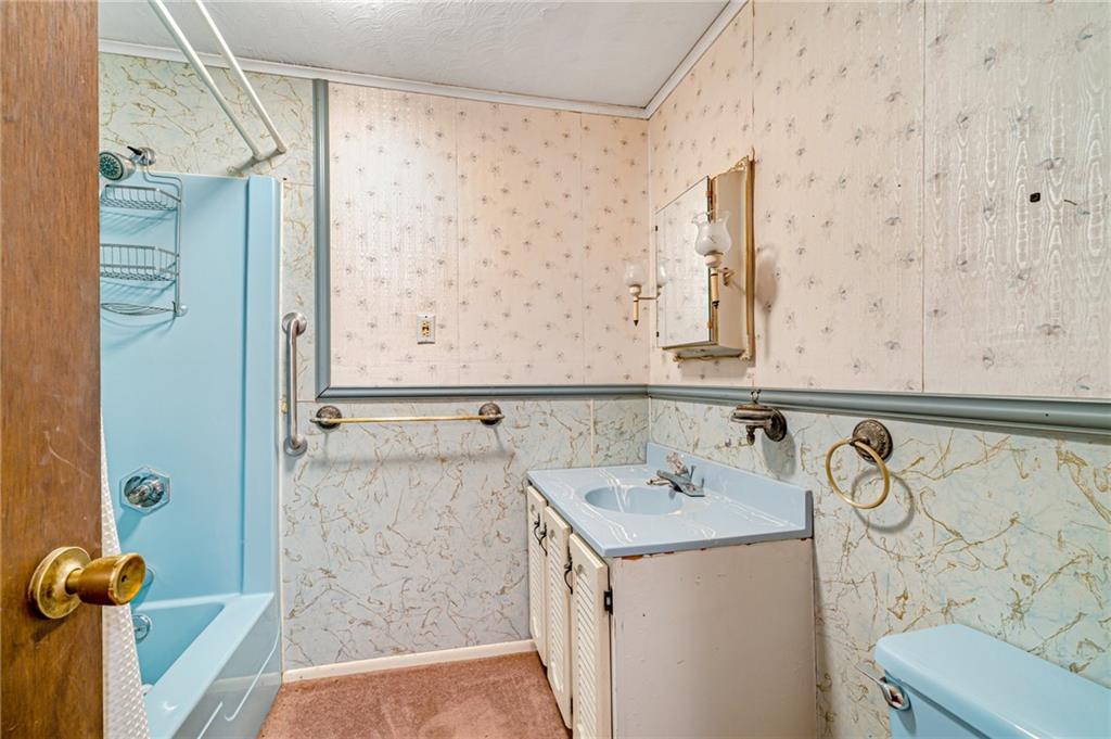 1124 Hemlock Road Indiana, PA 15701 - Photo 14 of 29 a bathroom with a sink and a mirror
