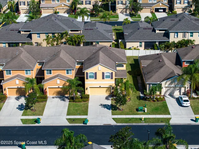 an aerial view of multiple houses
