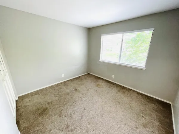 an empty room with a window