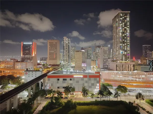 a view of city from balcony