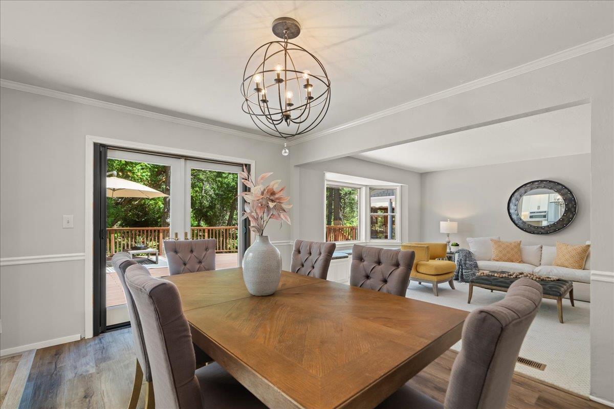 19005 Old Vineyard Road Los Gatos, CA 95033 - Photo 9 of 51 a view of a dining room with furniture window and outside view