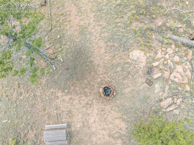 a view of a lake with a yard