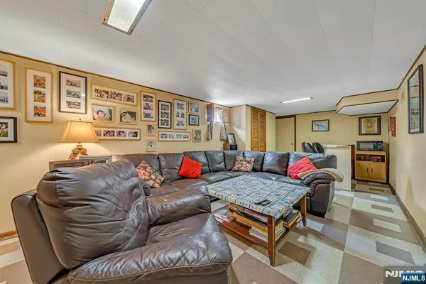 a living room with furniture and a couch