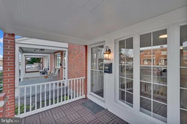 a view of a house with a large window