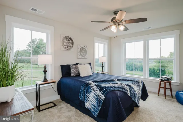 a view of a livingroom with furniture and a potted plant