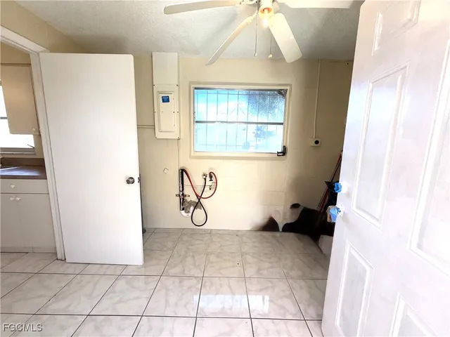 a view of an entryway with a window