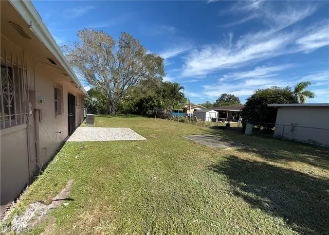 a view of outdoor space with garden