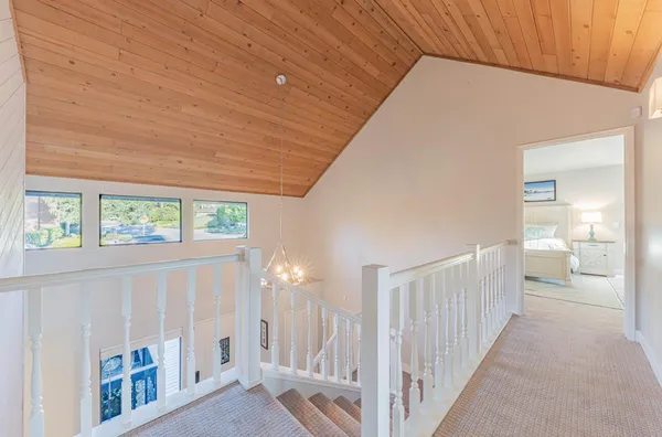 a bedroom with a bed and furniture