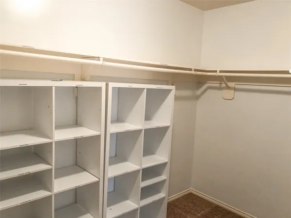 a close view of closet