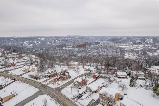 an aerial view of a city