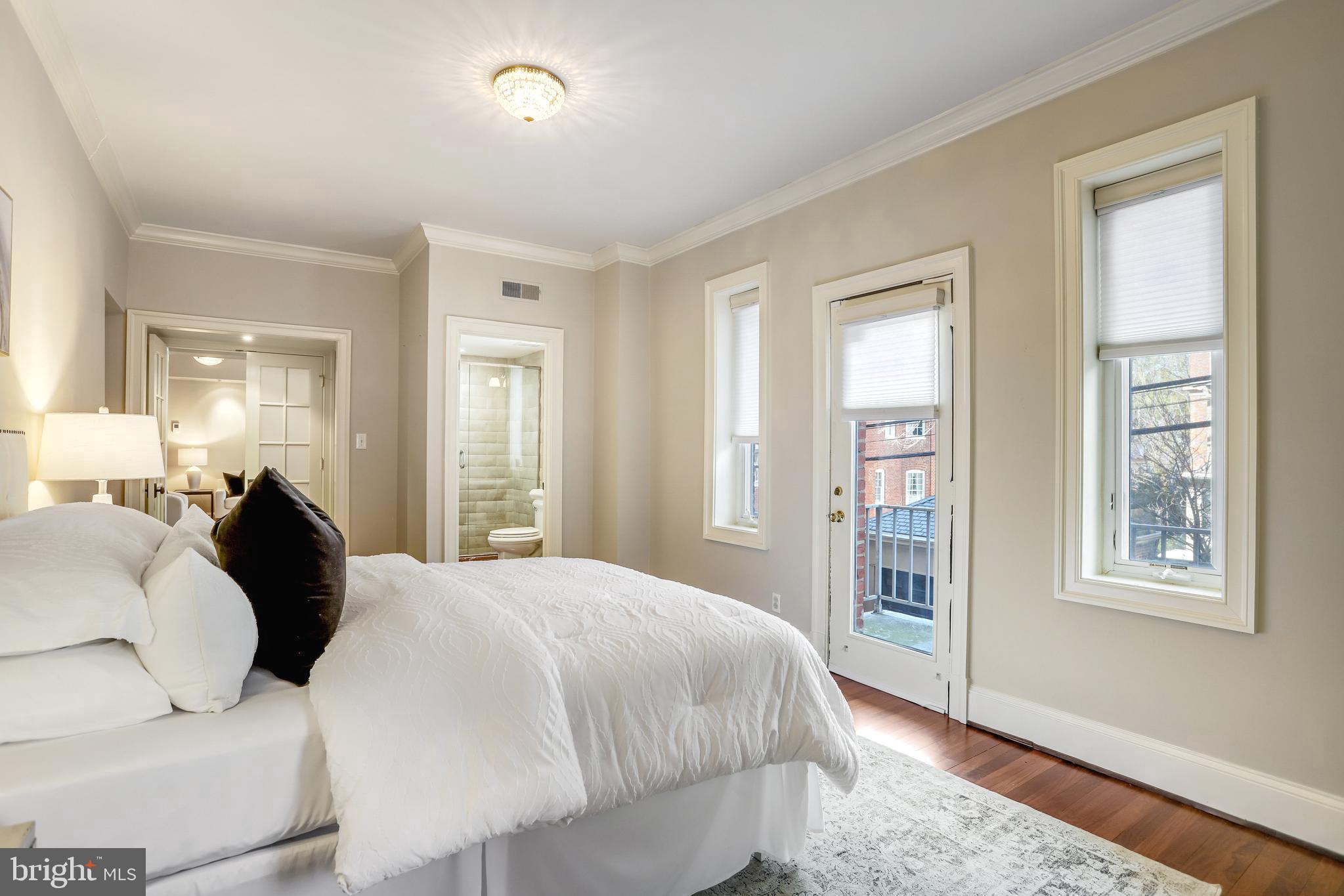 2127 California Street Northwest, Unit 201 Washington, DC 20008 - Photo 10 of 25 Primary bedroom with balcony access