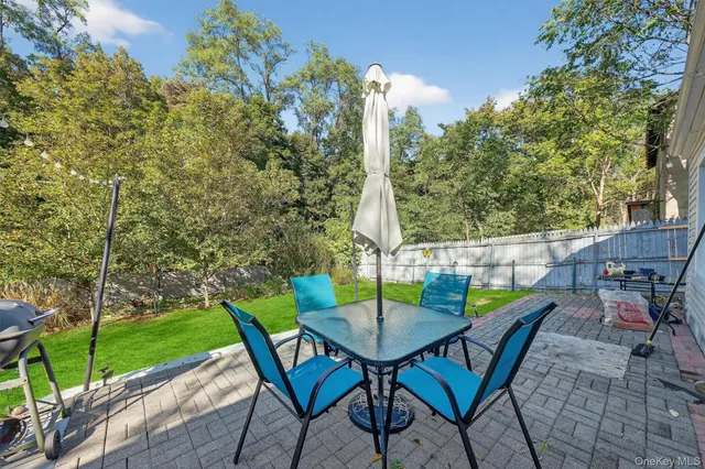 a view of an outdoor space with a table