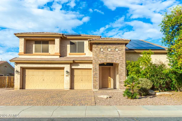 a front view of a house