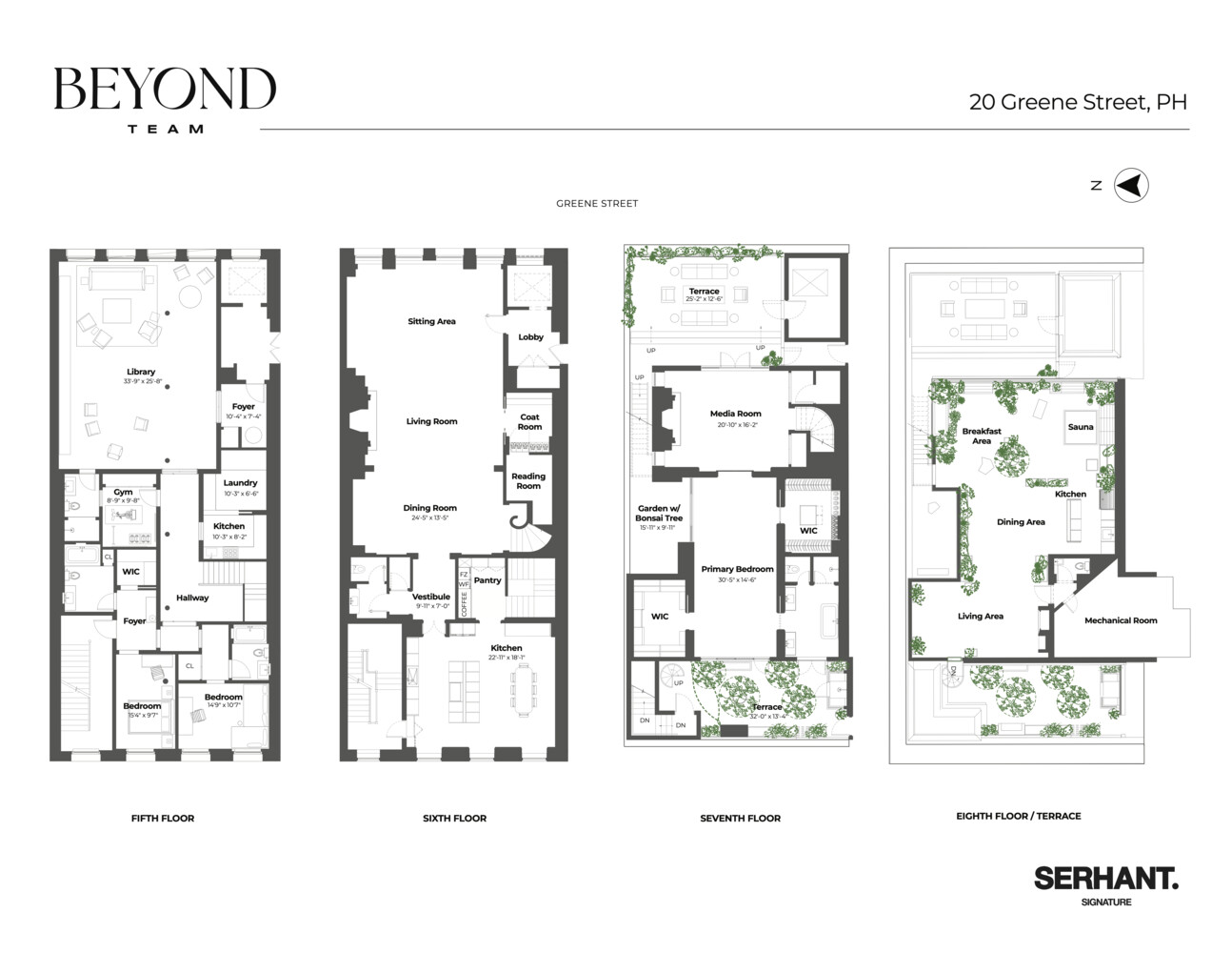 20 Greene Street, Unit PH Manhattan, NY 10013 - Photo 38 of 38 a black and white photo of a room