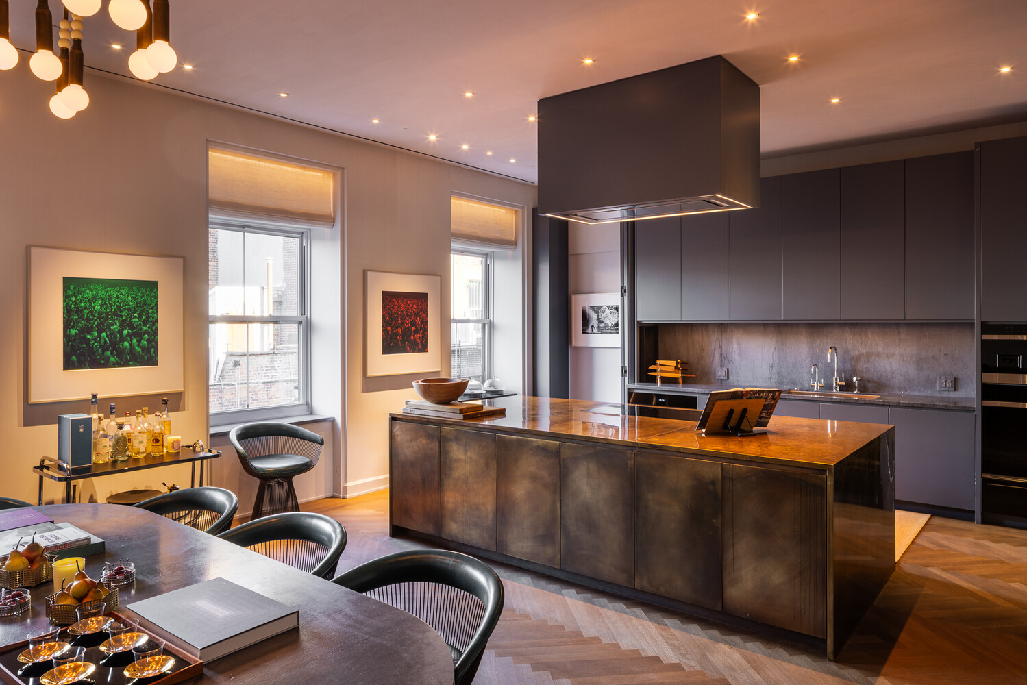 20 Greene Street, Unit PH Manhattan, NY 10013 - Photo 22 of 38 a large kitchen with stainless steel appliances lots of counter top space