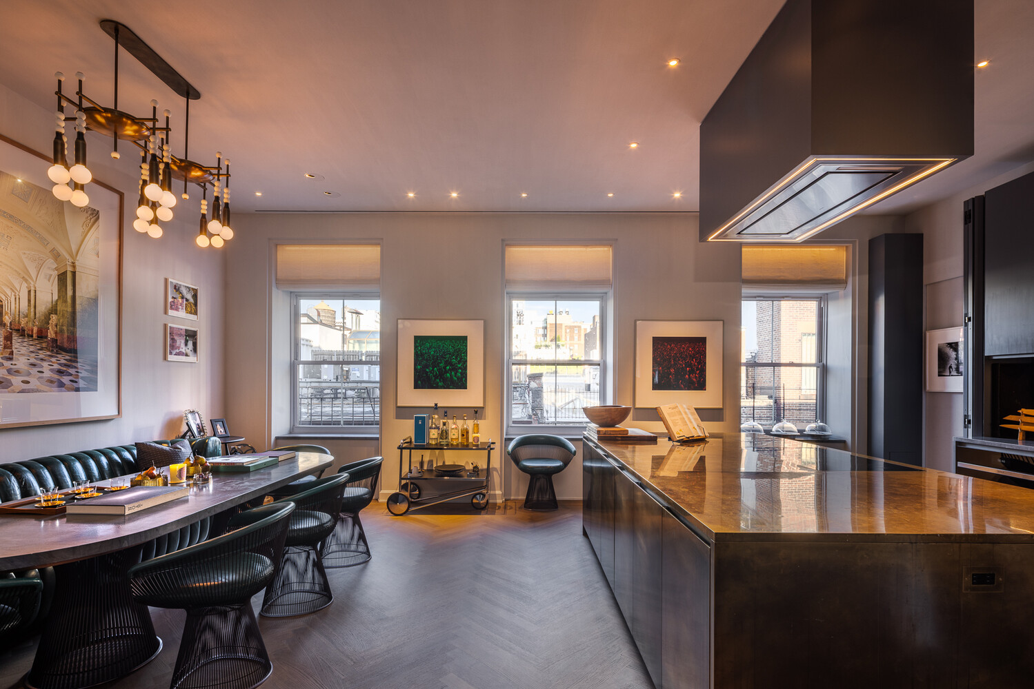 20 Greene Street, Unit PH Manhattan, NY 10013 - Photo 25 of 38 a lobby with furniture kitchen view and a large window