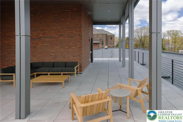 a outdoor space with a couch