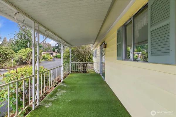 a view of a porch