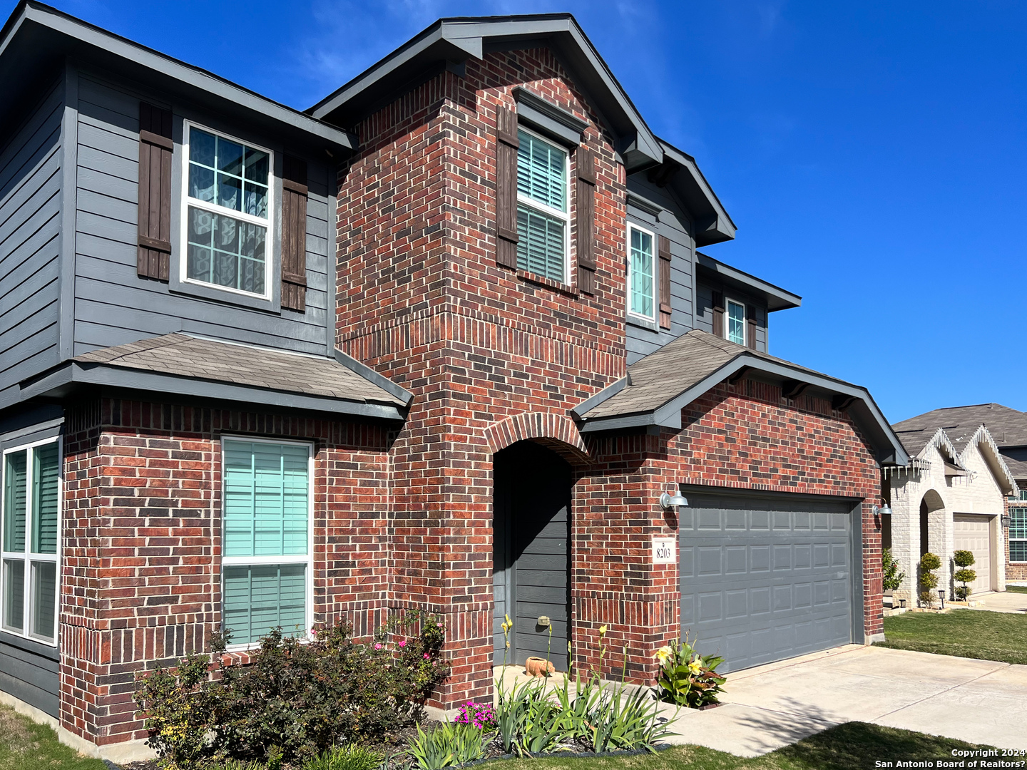 a front view of a house