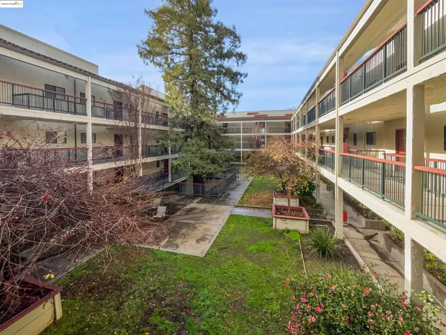 a view of a chair and table in backyard of the house