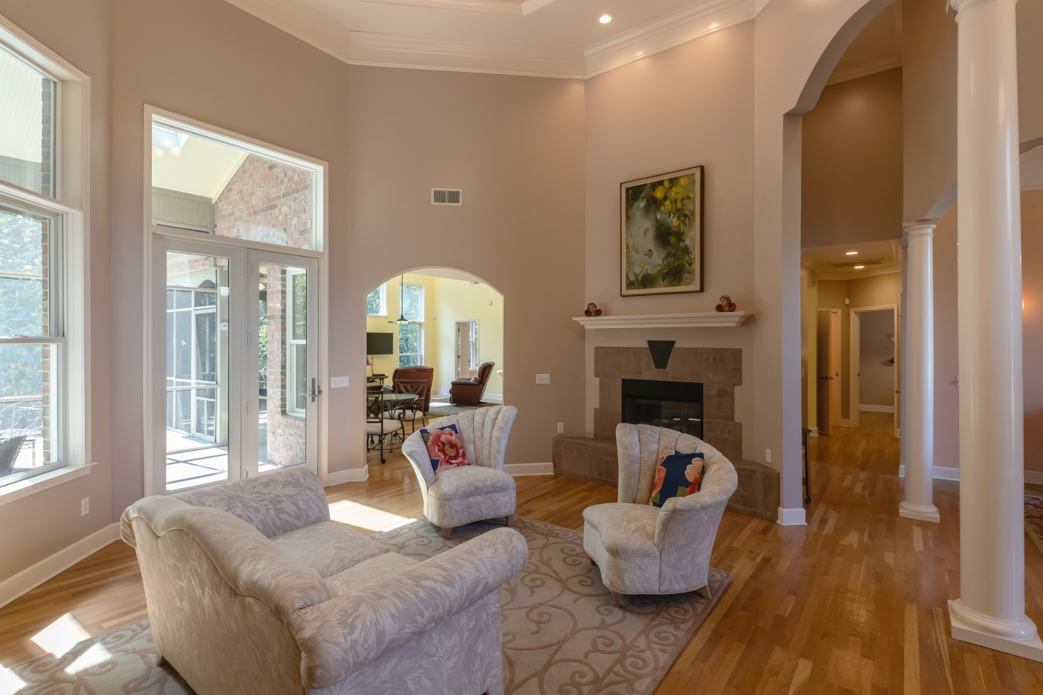 7650 Sleepy Summit Road Fairview, TN 37062 - Photo 5 of 30 a living room with furniture and a fireplace