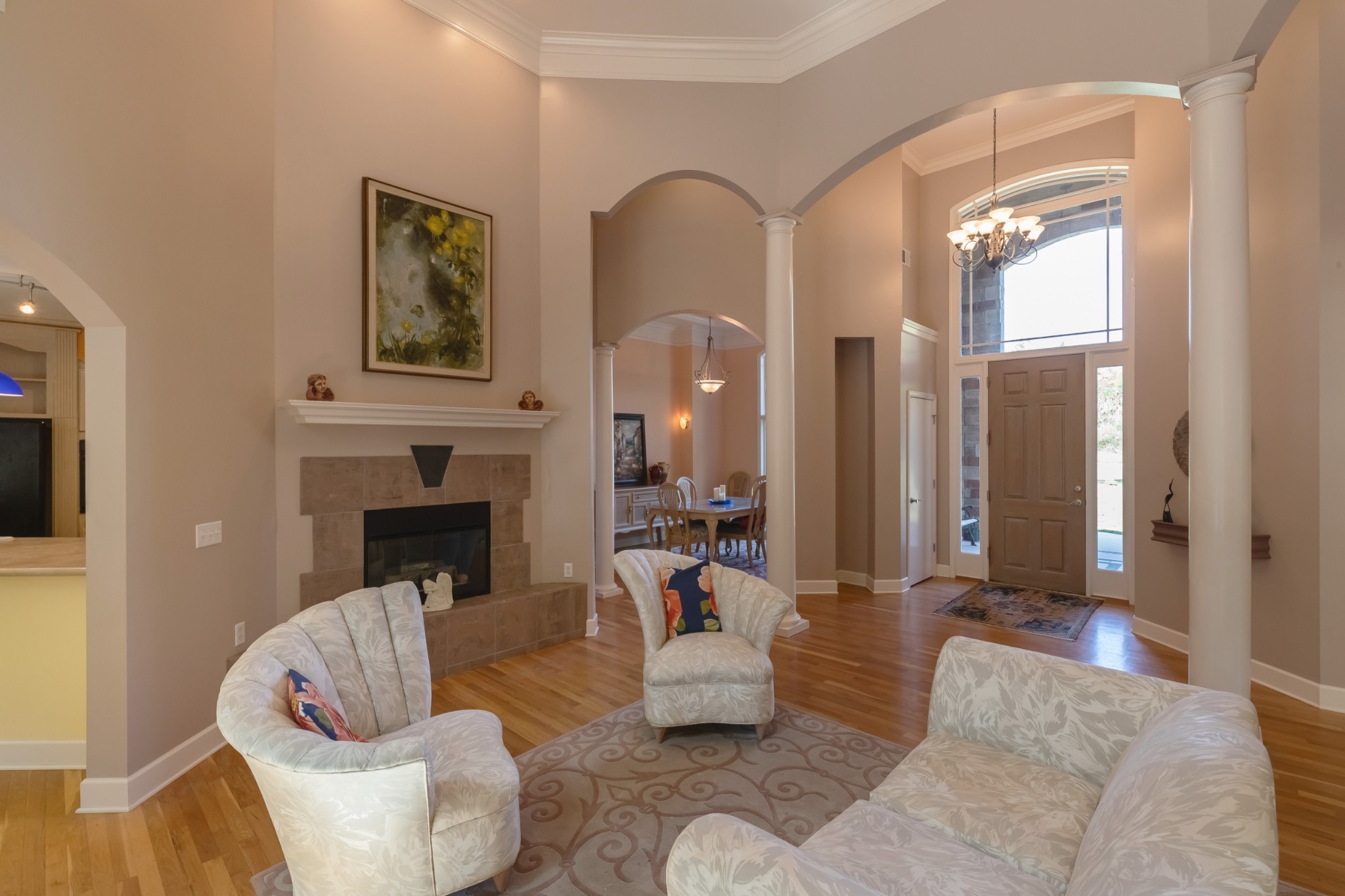 7650 Sleepy Summit Road Fairview, TN 37062 - Photo 6 of 30 a living room with furniture and a fireplace