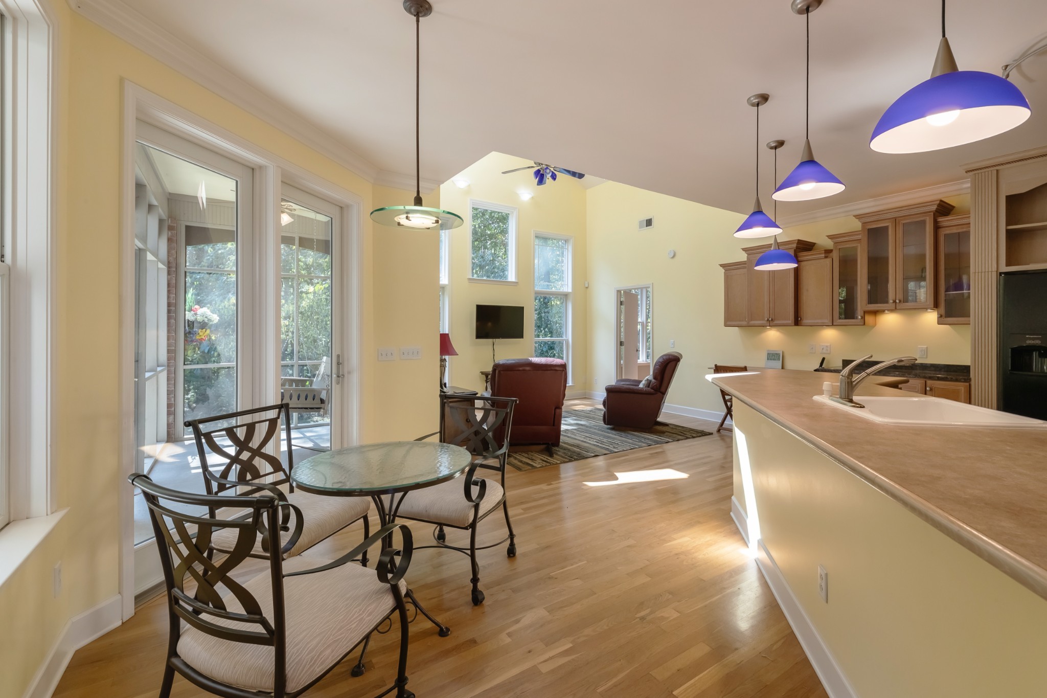 7650 Sleepy Summit Road Fairview, TN 37062 - Photo 8 of 30 a living room with fireplace furniture and a chandelier