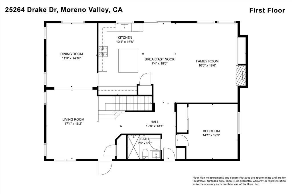 25264 Drake Drive Moreno Valley, CA 92553 - Photo 41 of 42 1ST LEVEL FLOOR PLAN