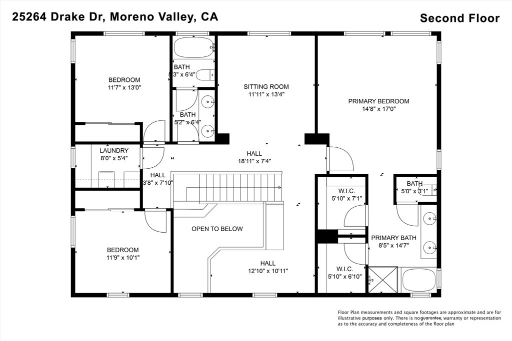 25264 Drake Drive Moreno Valley, CA 92553 - Photo 42 of 42 2ND LEVEL FLOOR PLAN