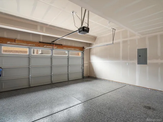a view of a garage