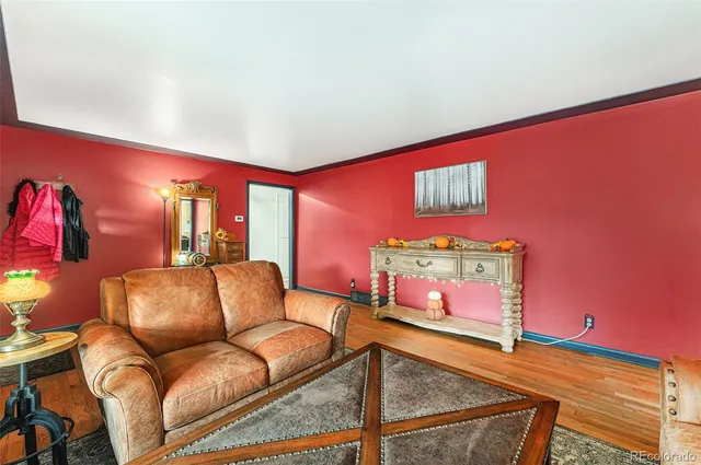 a projector room with furniture