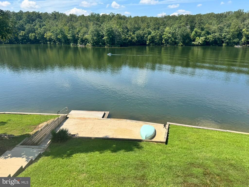 8 Elnor Road Bumpass, VA 23024 - Photo 11 of 13 Serene lakeside retreat with lush greenery.