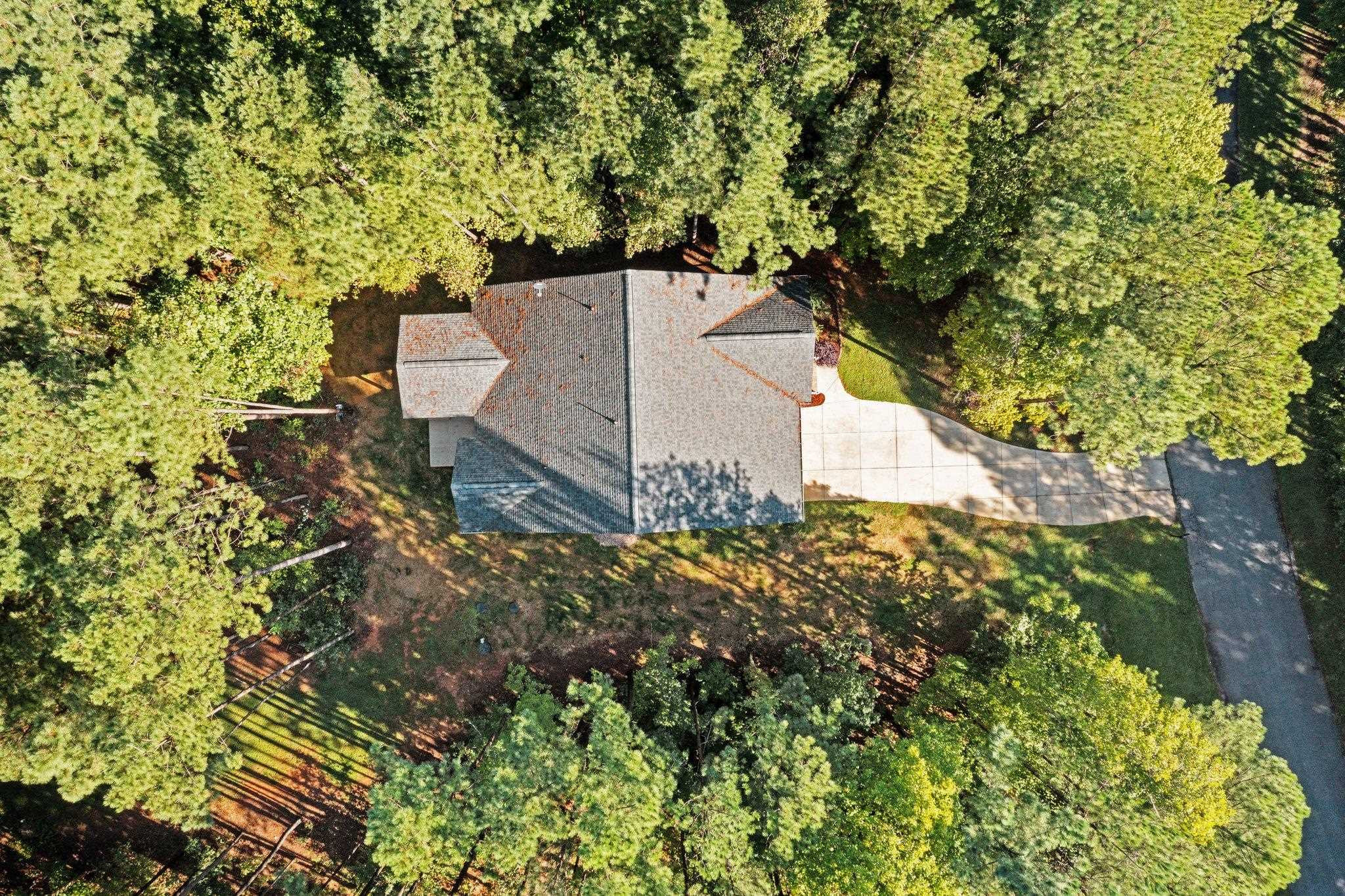 4539 Gresham Drive Oxford, NC 27565 - Photo 39 of 43 an aerial view of a house with a yard and garden