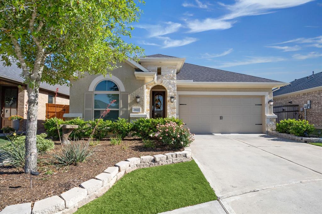 Nestled at the end of a quiet cul de sac street is this highly upgraded stone and stucco home in Bonterra at Cross Creek Ranch which is a 55+ community with many amenities.