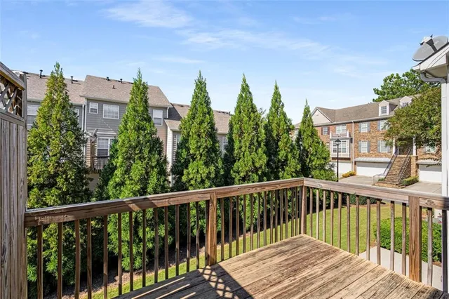 a view of a balcony with outdoor space