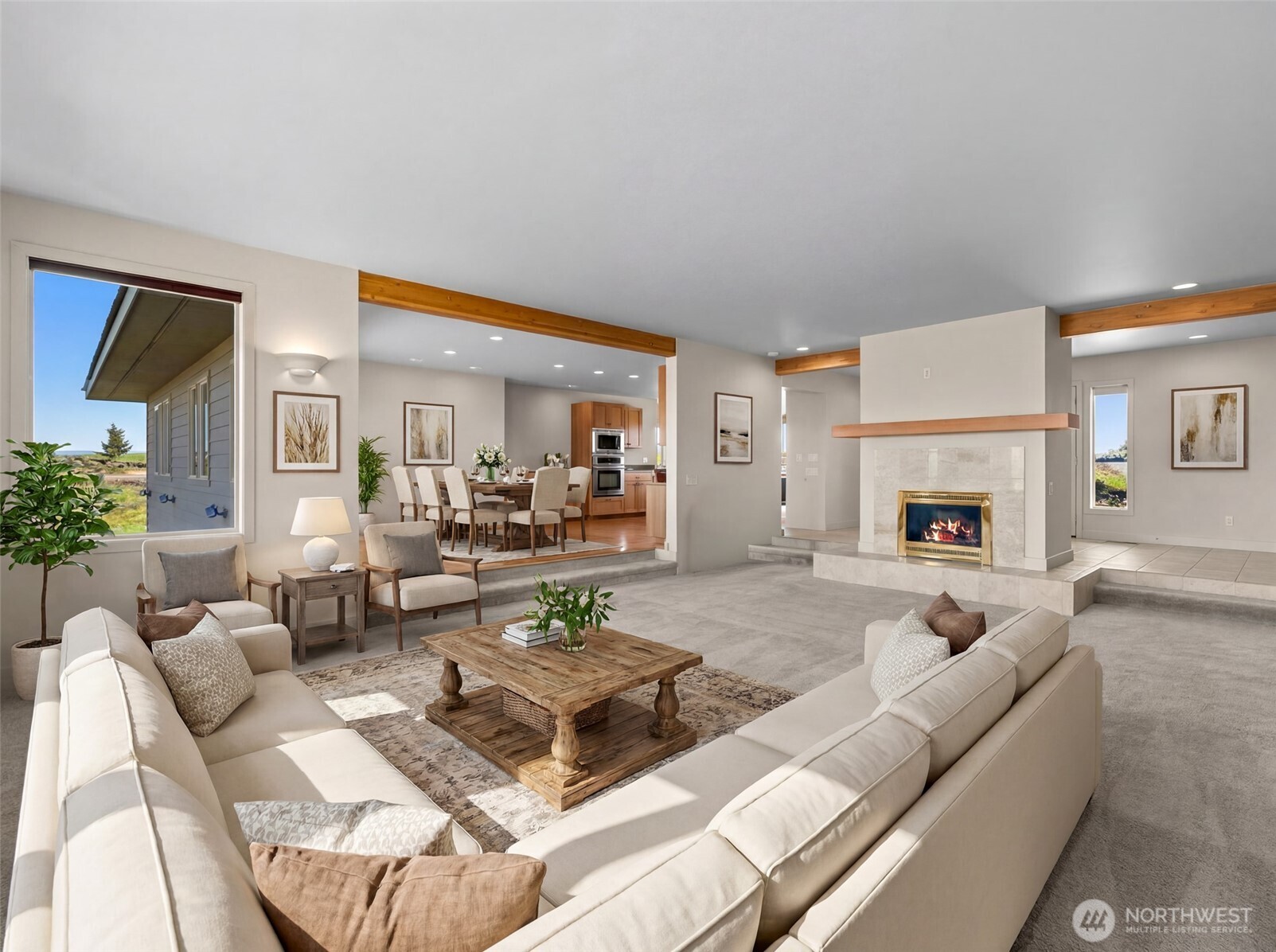 500 Connery Road Wenatchee, WA 98801 - Photo 5 of 39 a living room with furniture fireplace and a table