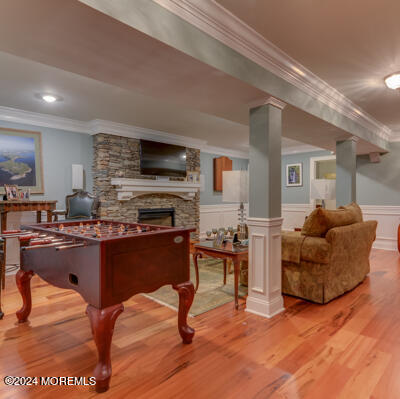 513 Mercer Avenue Spring Lake, NJ 07762 - Photo 48 of 55 Lower Level with Fireplace