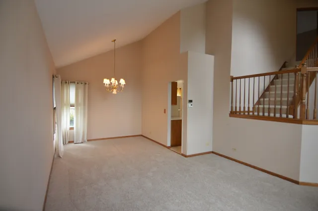 a view of a hallway with entryway