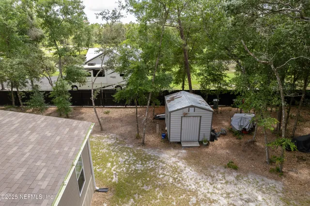 an aerial view of a residential houses