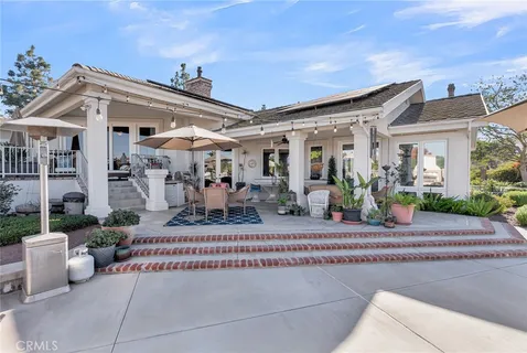 a view of a house with a patio
