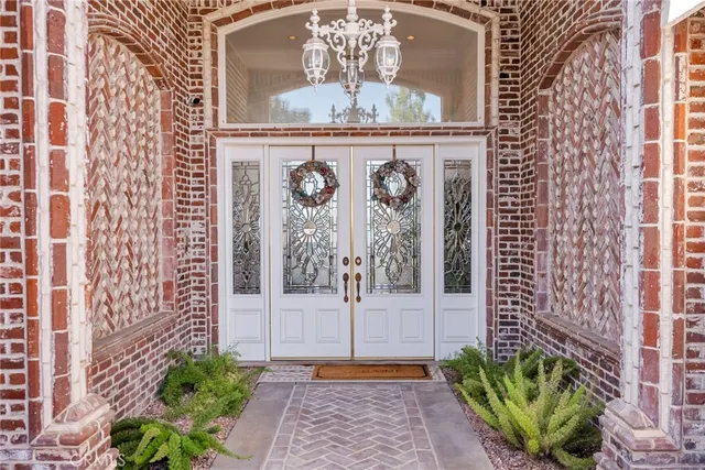 a view of a door of the house