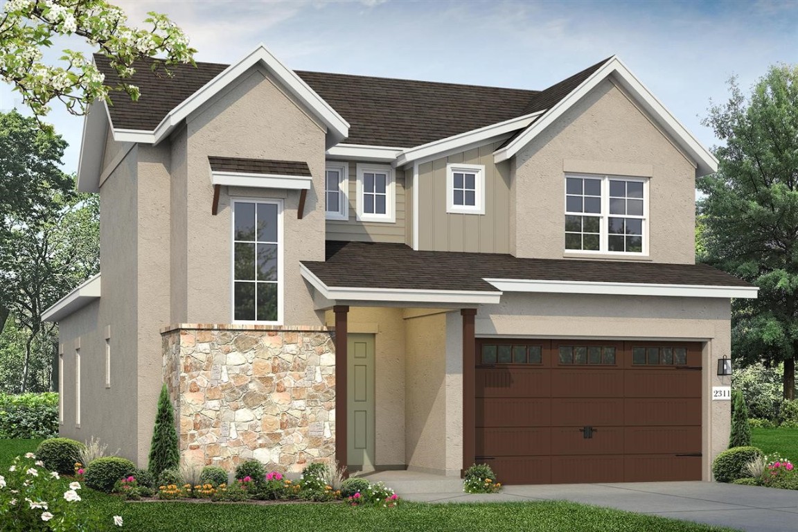 600 C-Bar Ranch Trail, Unit 131 Cedar Park, TX 78613 - Photo 1 of 1 a front view of a house with a yard and garage