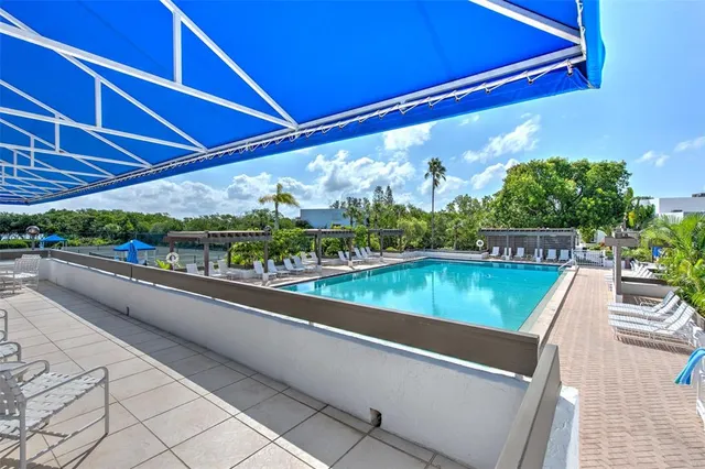 a view of a bench in the garden