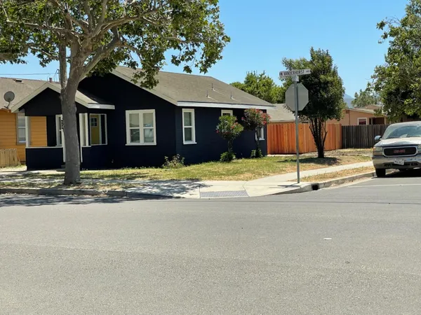 a view of street with large tree