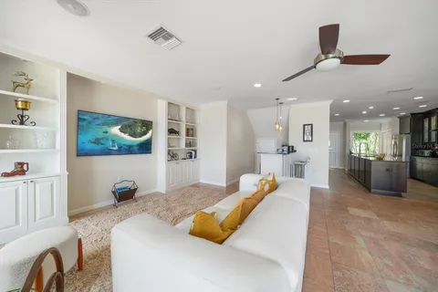 a bedroom with a bed and furniture