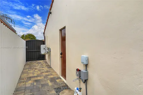 a view of a pathway of a building