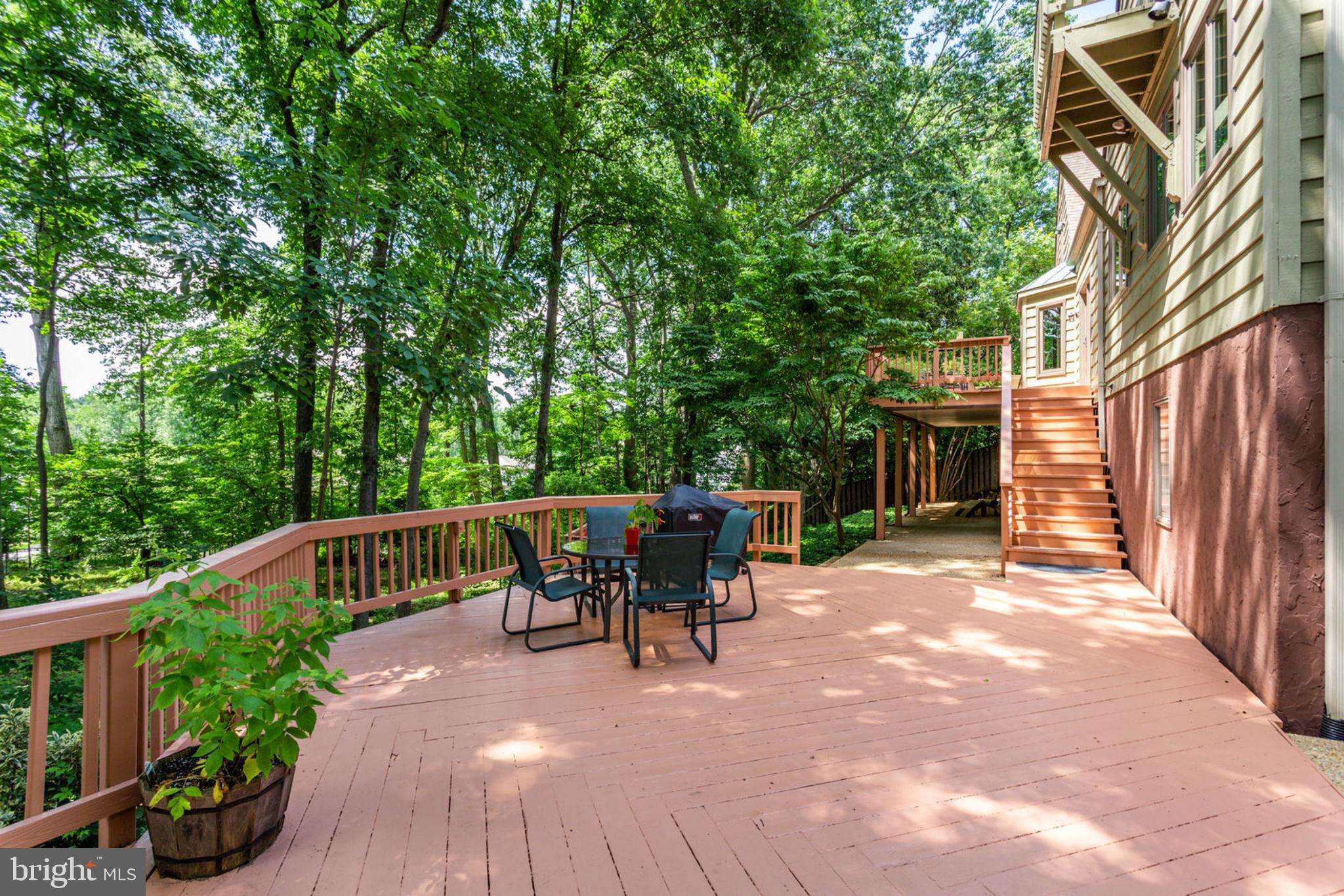 7350 Hooking Road McLean, VA 22101 - Photo 42 of 47 Deck Surrounded by trees and nature