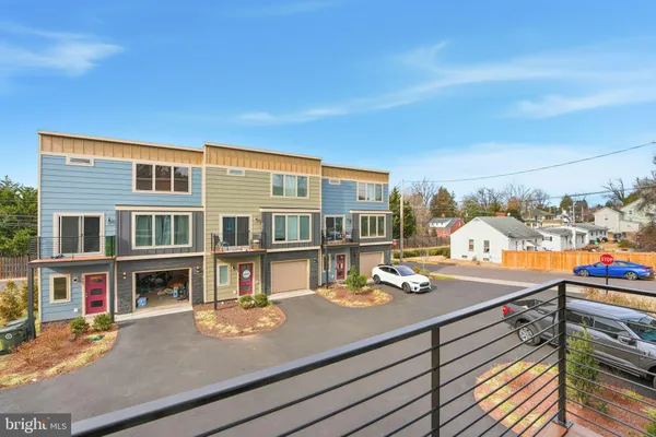 an aerial view of a city