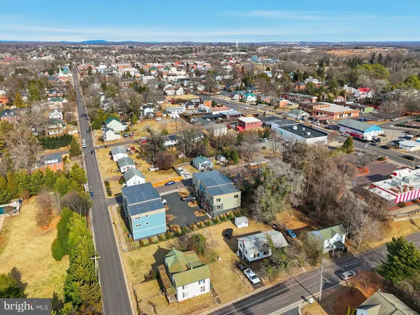an aerial view of multiple house