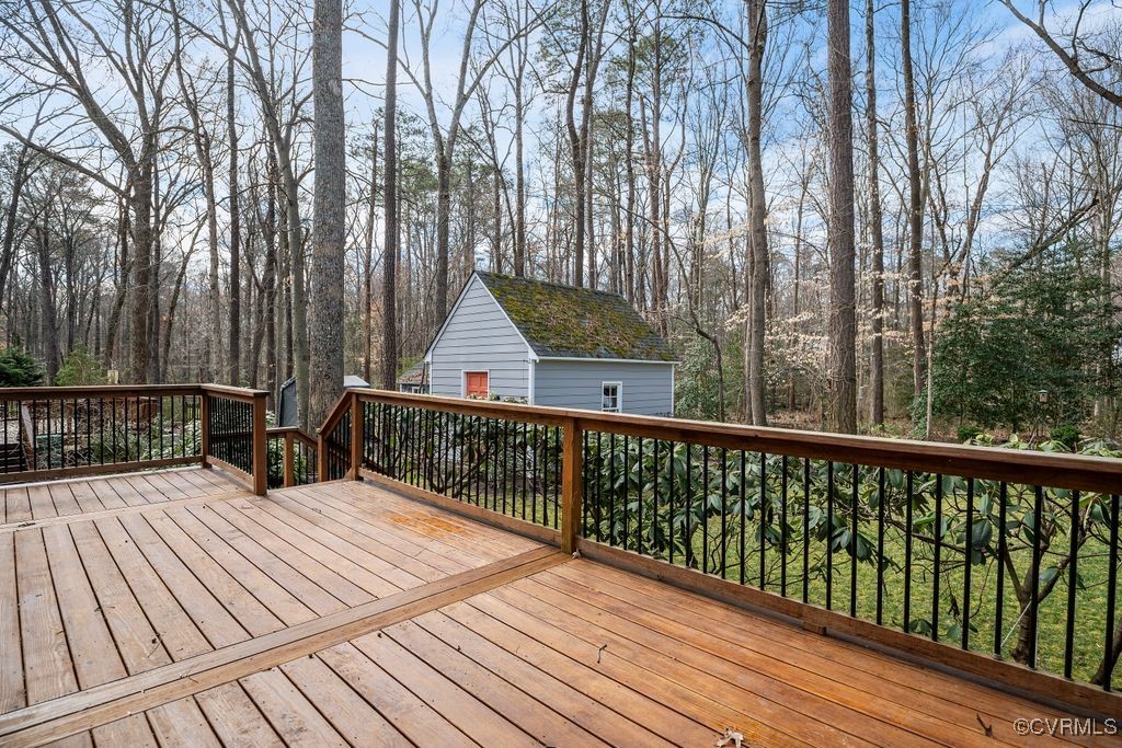 2208 Persimmon Trek Henrico, VA 23233 - Photo 32 of 44 a view of balcony with wooden floor and fence